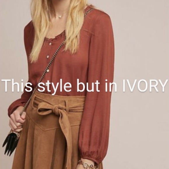 🌼 NWT Anthropologie Dolan Left Coast Ivory Top, Medium 🌼 - Picture 1 of 8